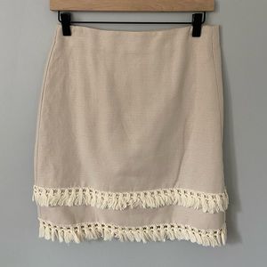 Loft Linen Tassel Skirt